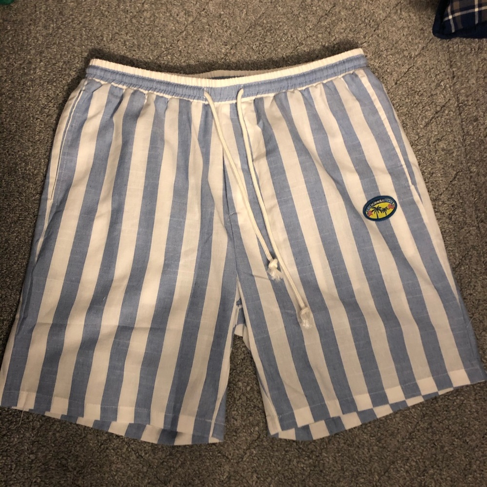 Men’s Shorts - Blue and White Striped
